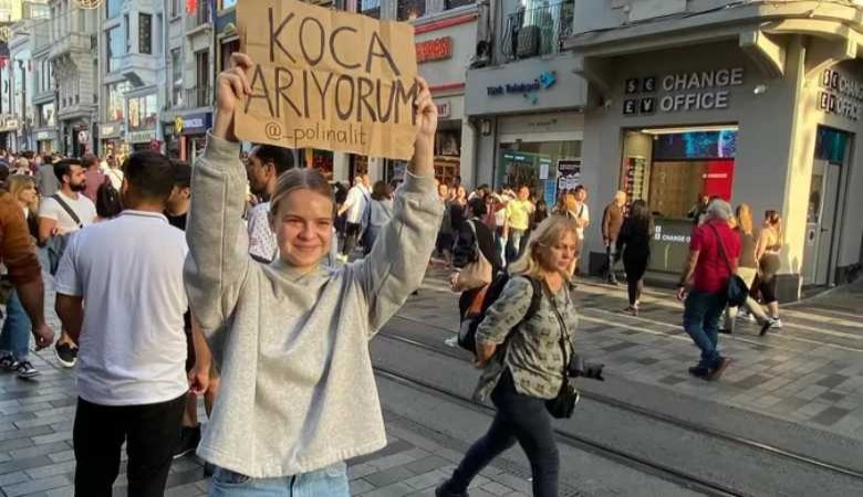 Belaruslu genç kadın, Beyoğlu'nda: Koca arıyorum