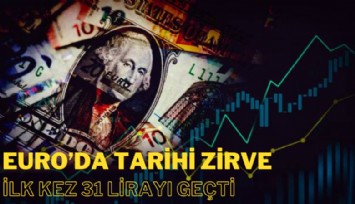 Euro'da tarihi zirve: İlk kez 31 lirayı geçti