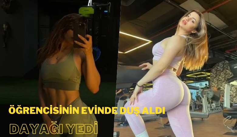 Öğrencisinin evinde duş aldı, dayağı yedi