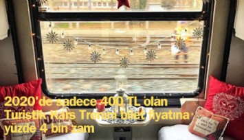 2020'de 400 liraydı! Turistik Kars Treni bilet fiyatına yüzde 4 bin zam!