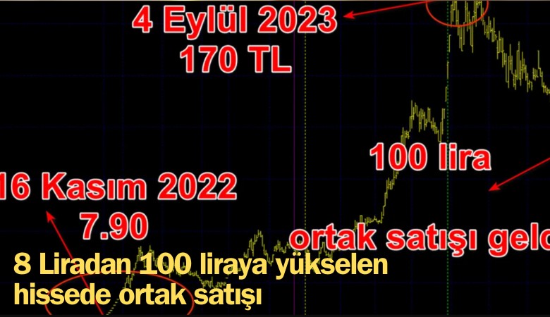 8 Liradan 100 liraya yükselen hissede ortak satışı