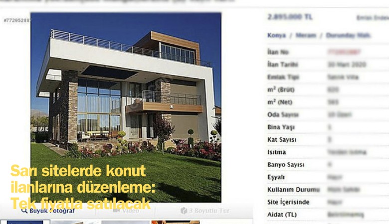 Sarı sitelerde konut ilanlarına düzenleme: Tek fiyatla satılacak