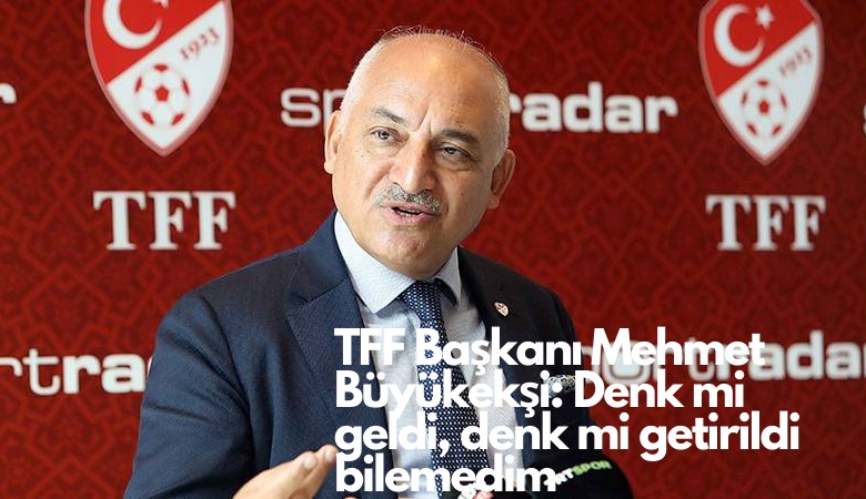 TFF Başkanı Mehmet Büyükekşi: Denk mi geldi, denk mi getirildi bilemedim