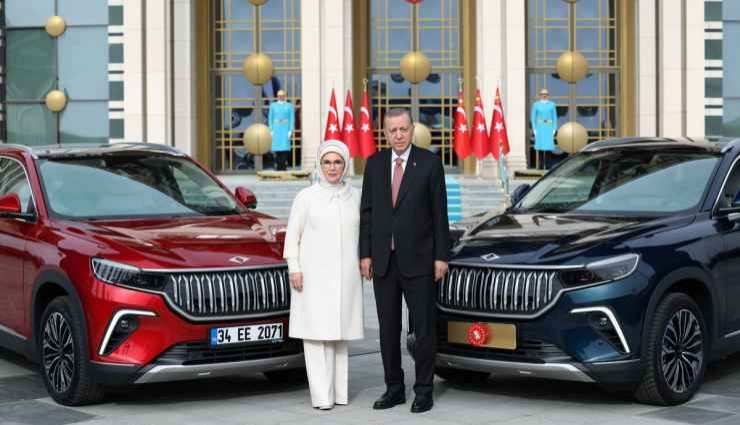Togg'da ilk teslimat Cumhurbaşkanı Erdoğan ve eşine yapıldı