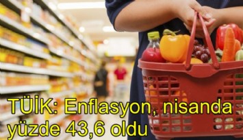 TÜİK açıkladı: Enflasyon, nisan ayında yüzde 43.6 oldu