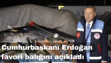 Cumhurbaşkanı Erdoğan favori balığını açıkladı