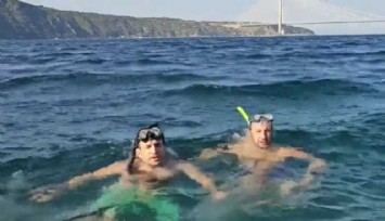 Selçuk Bayraktar boğazı yüzerek geçti