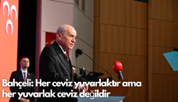 Bahçeli: Her ceviz yuvarlaktır ama  her yuvarlak ceviz değildir