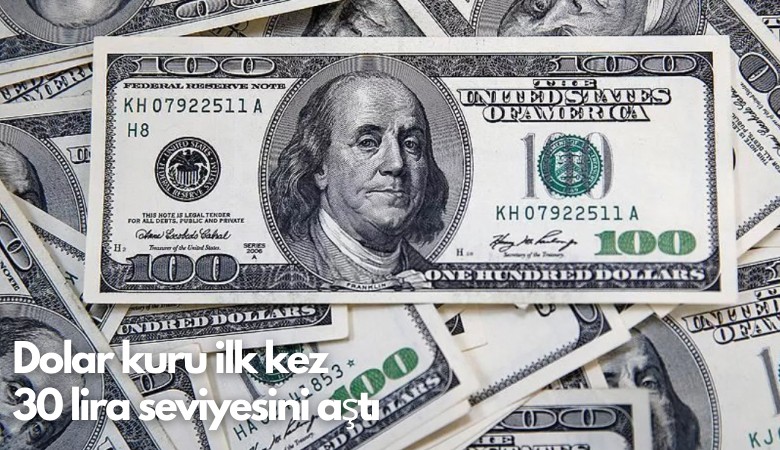 Dolar kuru ilk kez 30 lira seviyesini aştı