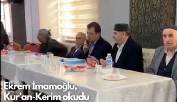 Ekrem İmamoğlu,  Kur'an-Kerim okudu