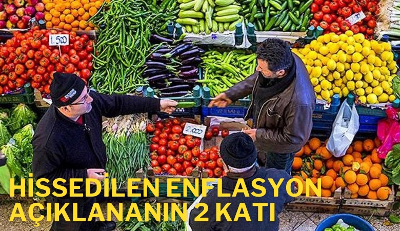 Hissedilen enflasyon açıklananın 2 katı