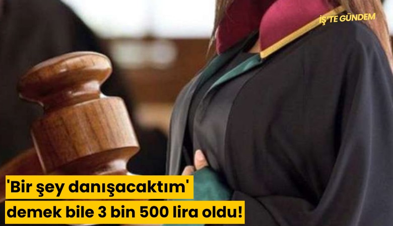 'Bir şey danışacaktım' demek bile 3 bin 500 lira oldu!
