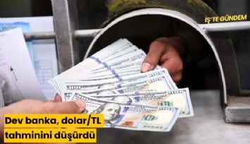 Dev banka, dolar/TL tahminini düşürdü