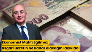 Ekonomist Mahfi Eğilmez asgari ücretin ne kadar olacağını açıkladı