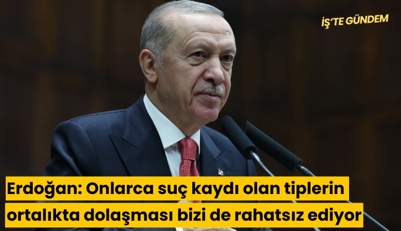 Erdoğan: Onlarca suç kaydı olan tiplerin ortalıkta dolaşması bizi de rahatsız ediyor