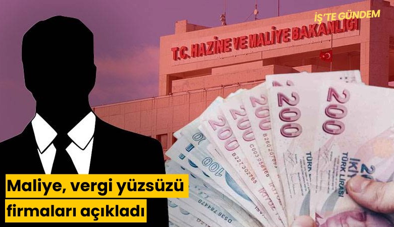 Maliye, vergi yüzsüzü firmaları açıkladı