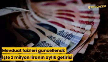 Mevduat faizleri güncellendi: İşte 2 milyon liranın aylık getirisi