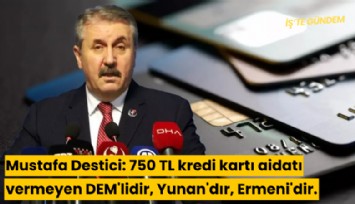 Mustafa Destici: 750 TL kredi kartı aidatı vermeyen DEM'lidir, Yunan'dır, Ermeni'dir