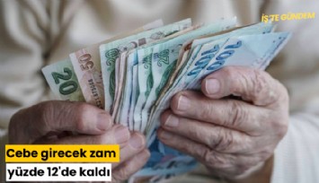 Cebe girecek zam yüzde 12'de kaldı