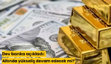 Dev banka açıkladı: Altında yükseliş devam edecek mi?