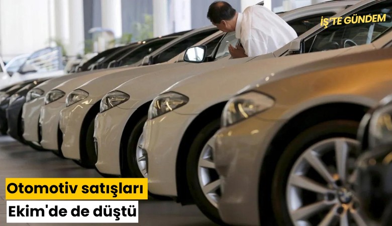 Otomotiv satışları Ekim'de de düştü