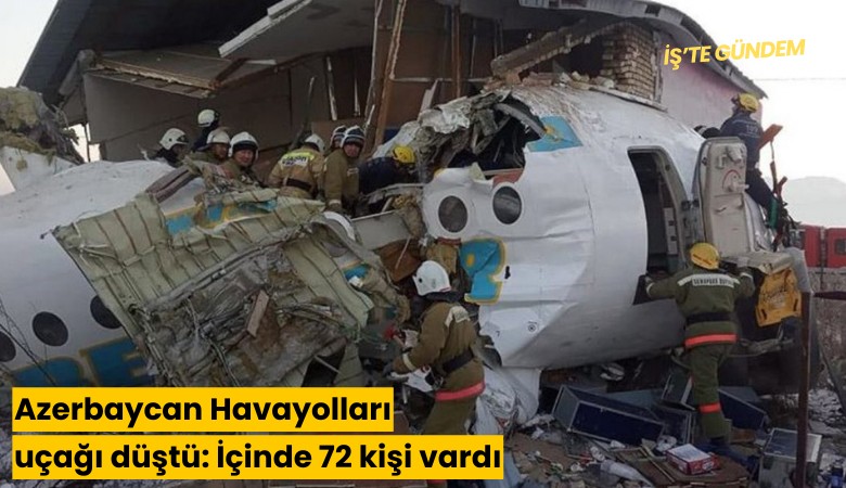 Azerbaycan Havayolları uçağı düştü: İçinde 72 kişi vardı