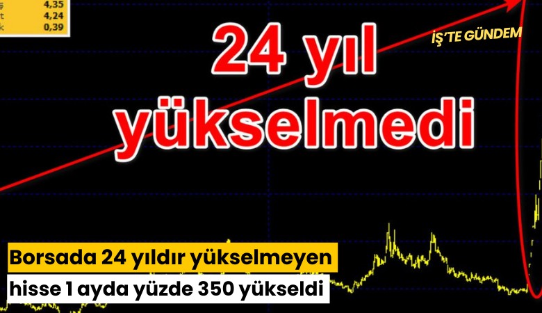 Borsada 24 yıldır yükselmeyen hisse 1 ayda yüzde 350 yükseldi
