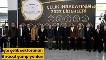 İşte çelik sektörünün ihracat şampiyonları