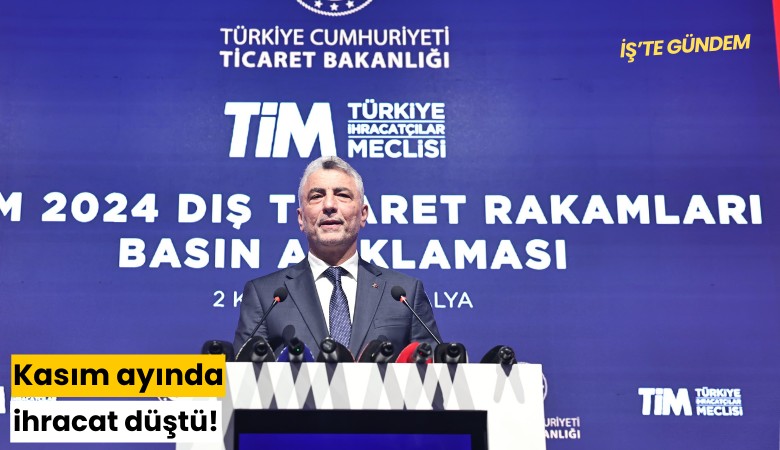 Kasım ayında ihracat düştü!