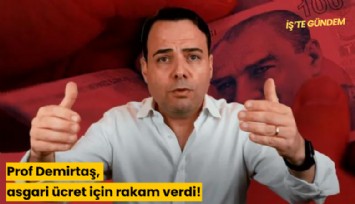 Prof Demirtaş, asgari ücret için rakam verdi!