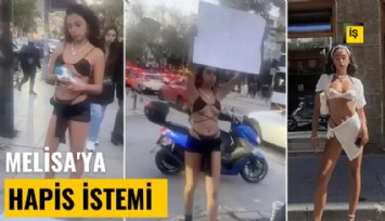 'Memelere özgürlük' pankartı açan Melisa'ya hapis istemi