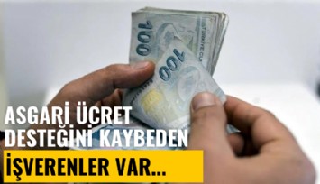 Asgari ücret desteğini kaybeden işverenler var