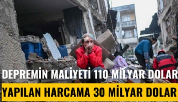 Depremin maliyeti 110 milyar dolar, yapılan harcama 30 milyar dolar