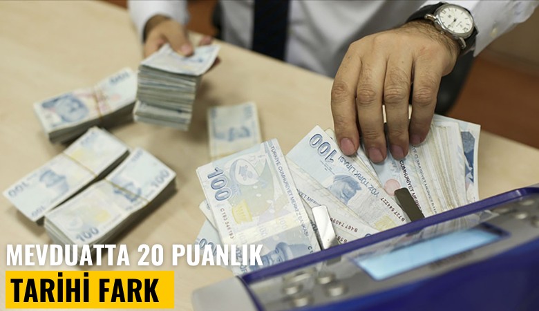 Mevduatta 20 puanlık tarihi fark