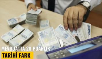 Mevduatta 20 puanlık tarihi fark