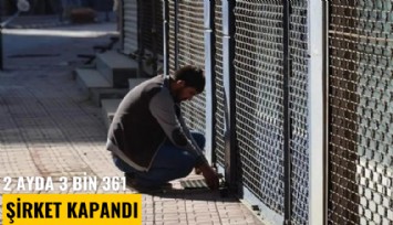 2 ayda 3 bin 361 şirket kapandı