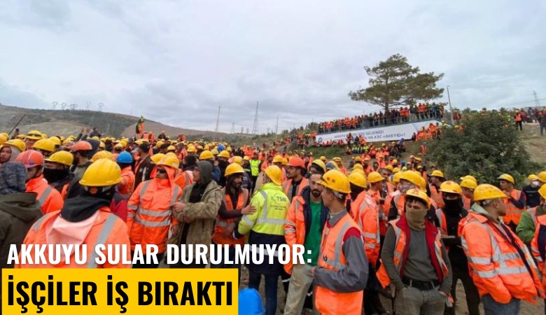 Akkuyu sular durulmuyor: İşçiler iş bıraktı