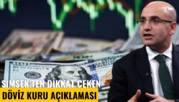 Bakan Şimşek'ten dikkat çeken döviz kuru açıklaması