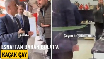 Esnaftan bakan Bolat'a kaçak çay ikramı