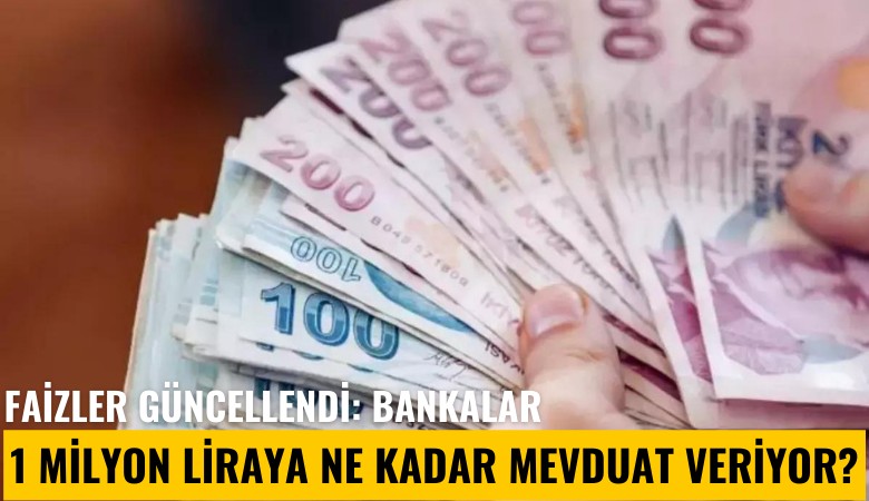 Faizler güncellendi: Bankalar 1 Milyon liraya ne kadar mevduat veriyor?