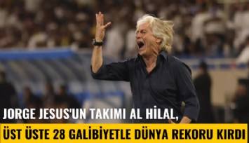 Jorge Jesus'un takımı Al Hilal, üst üste 28 galibiyetle dünya rekoru kırdı