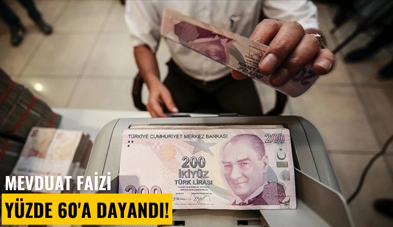 Mevduat faizi yüzde 60'a dayandı!