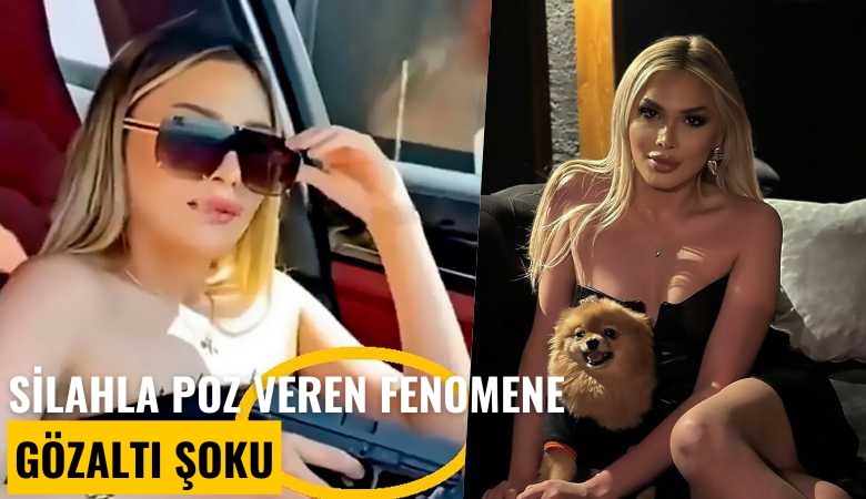 Silahla poz veren fenomene gözaltı şoku