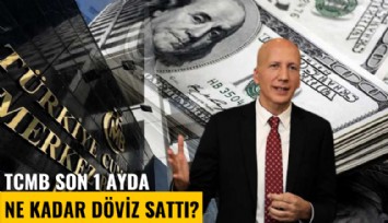 TCMB son 1 ayda ne kadar döviz sattı?