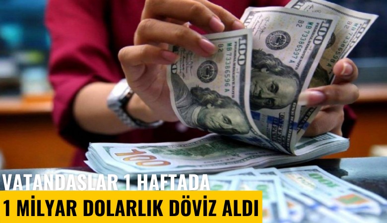 Vatandaşlar 1 haftada 1 milyar dolarlık döviz aldı