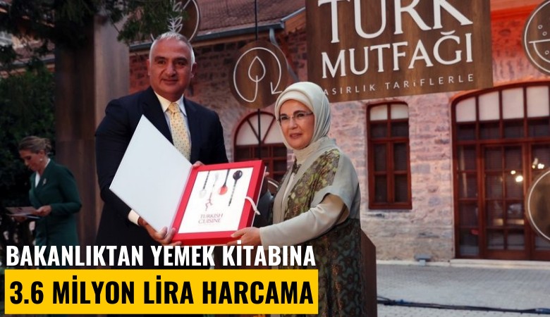 Bakanlıktan yemek kitabına 3.6 milyon lira harcama