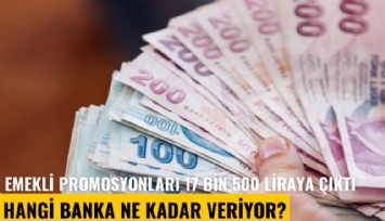 Emekli promosyonları 17 bin 500 liraya kadar çıktı: Hangi banka ne kadar veriyor?