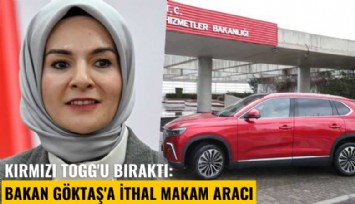 Kırmızı TOGG'u bıraktı: Bakan Göktaş'a ithal makam aracı