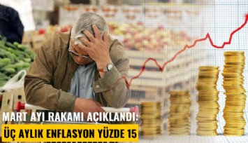 Mart ayı rakamı açıklandı: Üç aylık enflasyon yüzde 15