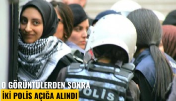O görüntülerden sonra iki polis açığa alındı
